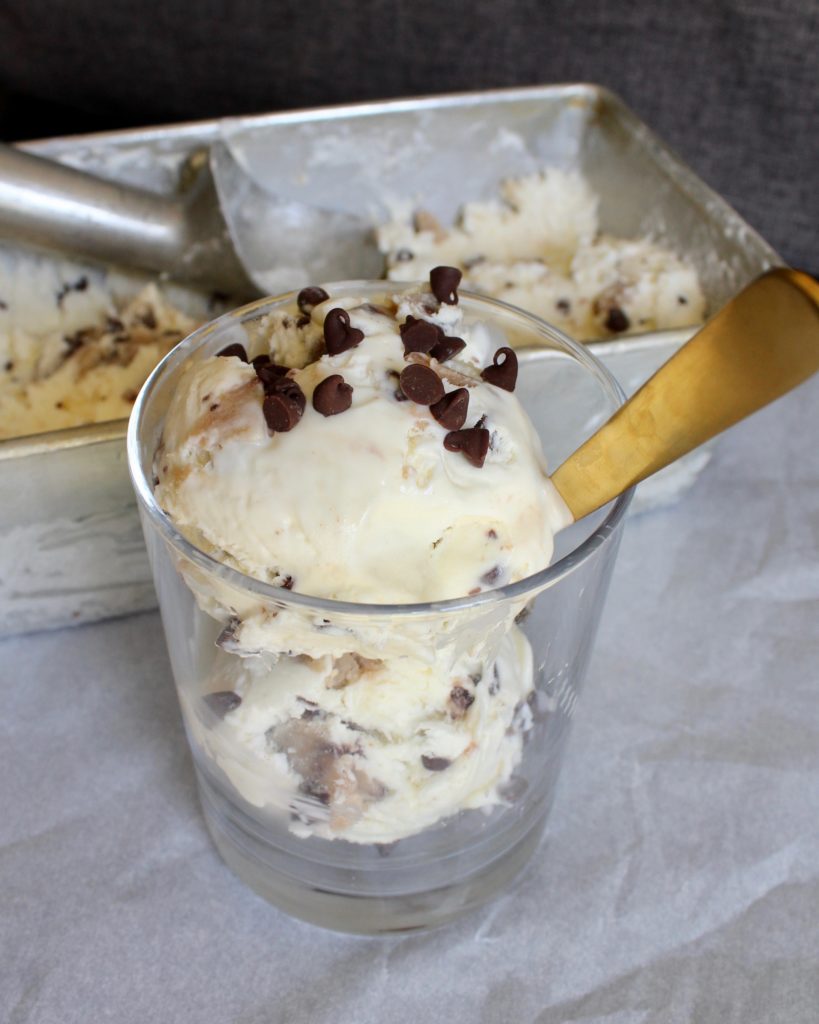 Chocolate Chip Cookie Dough - No Churn | Sam's Dish