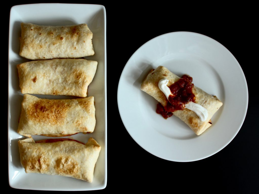 Baked Chicken Chimichangas [with Instant Pot Salsa Chicken]